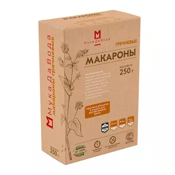Макароны гречневые, 250 г, МукаДаВода