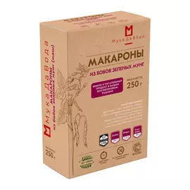 Макароны из бобов зеленых мунг (маш), 250 г, МукаДаВода