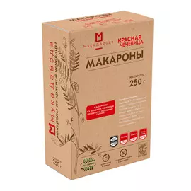 Макароны из красной чечевицы, 250 г, МукаДаВода