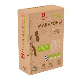 Макароны из зеленого гороха, 250 г, МукаДаВода
