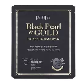 Маска для лица гидрогелевая с черным жемчугом и золотом, 32 гр, PETITFEE