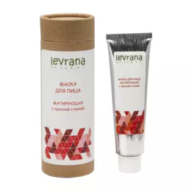 Маска для лица с красной глиной, матирующая, 50 мл, Levrana