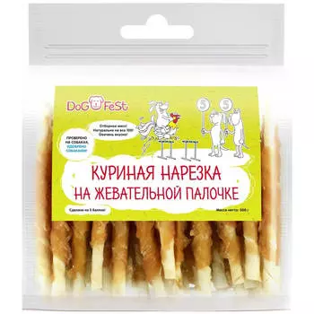 Куриная нарезка на жевательной палочке, 500 г, Dog Fest