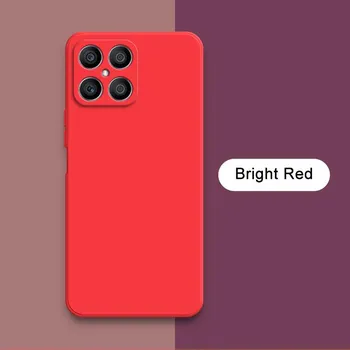 Квадратный жидкий силиконовый чехол для телефона Honor X7 X8 X9 5G 360 защитный противоударный HonorX7 HonorX8 HonorX9 мягкие чехлы Honor X7