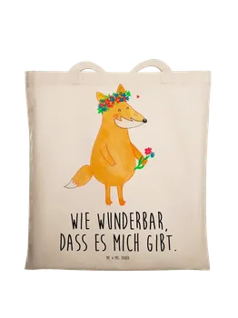 Сумка для переноски Mr & Mrs Panda Fuchs Blumen, кремовый