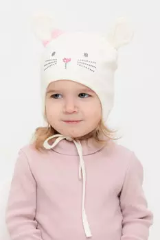 Шапка для девочек CROCKID, КВ 20375, цвет - бежевый