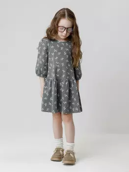 Платье для девочек CROCKID, КР 5899, цвет - зеленый
