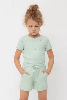 Шорты для девочек CROCKID, КР 400417-1, цвет - зеленый