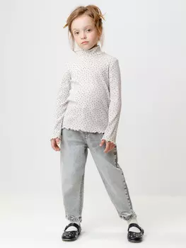 Водолазка в рубчик для девочки для девочек CROCKID, КР 302858, цвет - бежевый