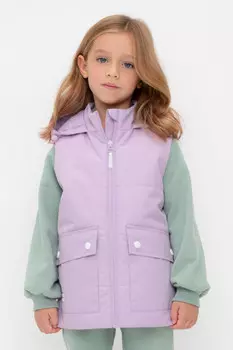 Жилет с капюшоном для девочки для девочек CROCKID, ВК 35011/12 ГР (128-158), цвет - фиолетовый