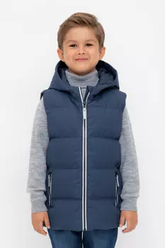 Жилет с капюшоном для мальчика для мальчиков CROCKID, ВК 35018/5 ГР (98-128), цвет - синий