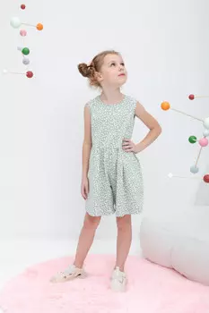 Полукомбинезон для девочек CROCKID, КР 6472, цвет - минт