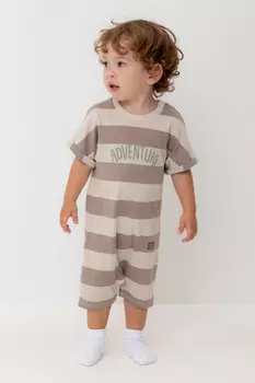 Полукомбинезон для мальчиков CROCKID, КР 6499, цвет - бежевый