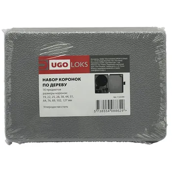 набор коронок по дереву UGO LOKS 19-127мм 16шт