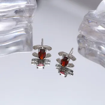 GemChic женские серьги-гвоздики с двойной буквой C, модные серьги Superflash с цирконием, ювелирные изделия на день рождения, Рождество, подарок