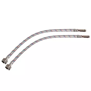 Подводка гибкая для смесителя FRESSO 1/2", М10х35мм, штуцер-гайка, 40см, 2шт
