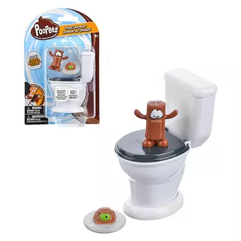 POOPEEZ Набор фигурок с унитазом, пластик, 13x20x5см, 2 дизайна