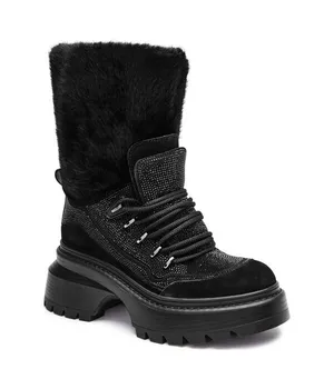 Утепленные ботильоны на платформе shiloh Michael Kors, черный