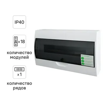 Щит распределительный навесной Systeme Electric ЩРН-П-18 18 модулей IP40 пластик