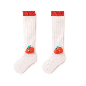Newborn Baby Socks Summer Over-the-knee Stockings Cartoon Fruit Mesh Thin Anti-mosquito Socks Baby Accessories S(0-1Y)