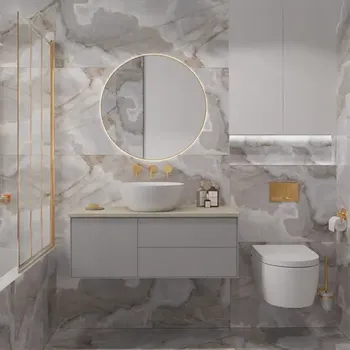 Глазурованный керамогранит Arcadia Ceramica Rex Onyx Blue 60x120 см 1.44 м полированный цвет серо-голубой
