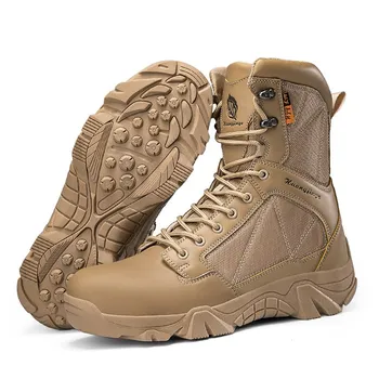 TUINANLE Men Work Boots Autumn Outdoor Hiking Boots Lace Up Mountaineering Shoes Breathable Hunting Training Boot High-top 39 чёрный