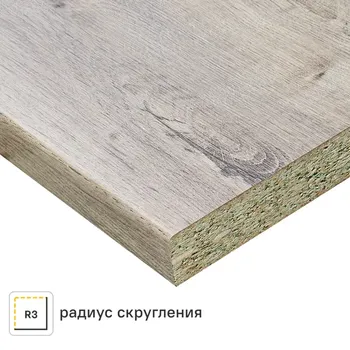 Столешница кухонная Дуб Шерман 240x60x3.8 см ДСП цвет серый