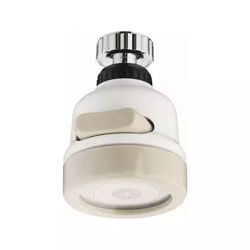 Аэратор шарнир с экономией воды 3 режима М22*1/М24*1, пластик, белый, блистер "ARGO"