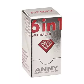 ANNY Мульти средство 6 в 1 (основа/уход/закрепляющее покрытие для ногтей)