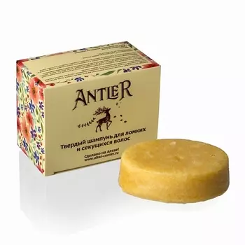 ANTLER Твёрдый шампунь для ломких и секущихся волос 60