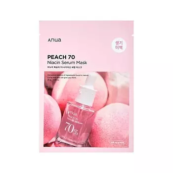 ANUA Маска для лица PEACH с персиком для сияния кожи