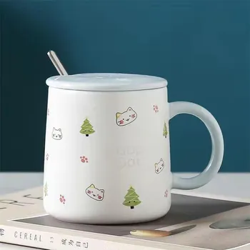 Милый мультяшный дизайн, кофейная чашка, кружка, чашка с водой, кофейная чашка, чашка с молоком, чашка для завтрака, послеобеденный чай бежевый