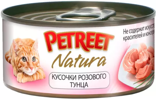 Petreet Natura для взрослых кошек с тунцом (4 шт + 2 шт)