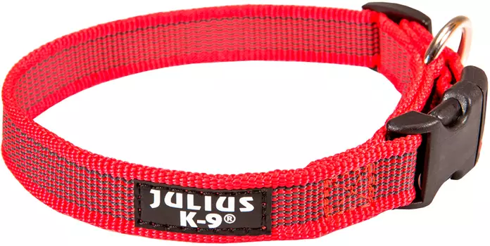 Ошейник для собак Julius-K9 Color &amp; Gray красно-серый 25 мм 39 – 65 см (1 шт)
