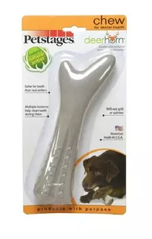 Petstages игрушка для собак Deerhorn с оленьими рогами, большая (1 шт)