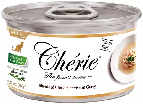 Pettric Cherie Adult Cat Grain Free Chicken беззерновые для взрослых кошек с курицей в подливе (80 гр х 24 шт)