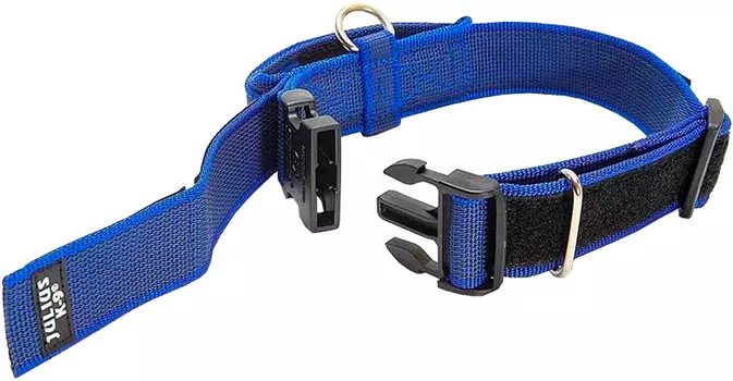 Ошейник для собак Julius-K9 Color &amp; Gray с закрытой ручкой и скрытым локером синий 50 мм 47 – 67 см (1 шт)
