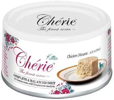 Pettric Cherie Kitten Complete &amp; Balanced Diet Chicken беззерновые для котят мусс с курицей (80 гр х 24 шт)
