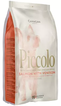 Piccolo Grain Free Salmon With Venison беззерновой для взрослых собак маленьких пород с лососем и олениной (0,75 кг)