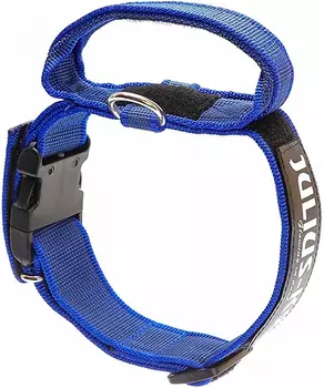 Ошейник для собак Julius-K9 Color &amp; Gray с закрытой ручкой сине-серый 40 мм 38 – 53 см (1 шт)