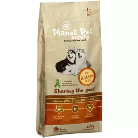 Planet Pet Active Dog Chicken &amp; Rice для взрослых собак крупных пород с курицей и рисом (15 кг)