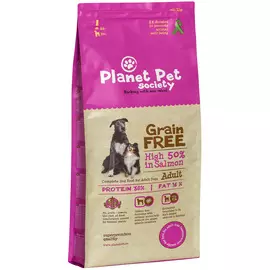 Planet Pet Grain Free Adult Dog Salmon беззерновой для взрослых собак всех пород с лососем (12 кг)