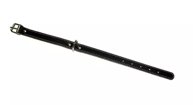 Ошейник для собак кожаный черный 26 - 34 см x 16 мм Аркон (1 шт)