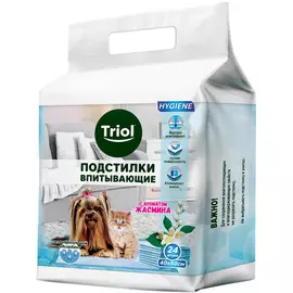 Подстилки впитывающие для животных с ароматом жасмина Triol 40 х 50 см (6 шт)