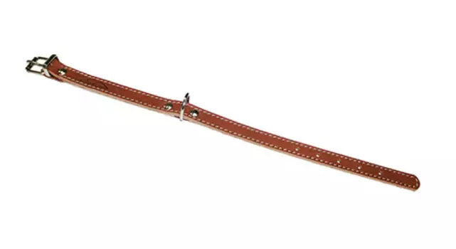 Ошейник для собак кожаный коньячный 26 - 34 см x 16 мм Аркон (1 шт)