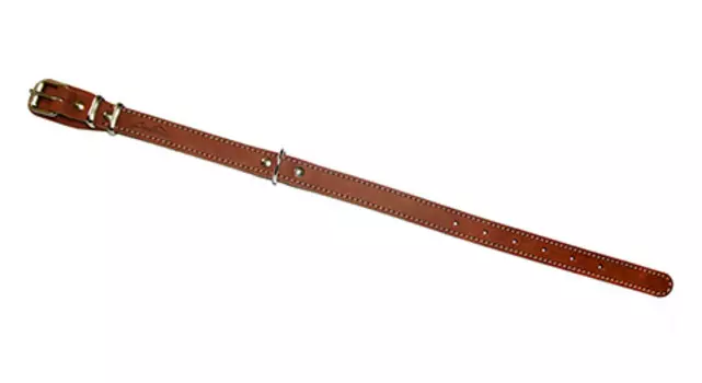Ошейник для собак кожаный коньячный 32 - 44 см x 20 мм Аркон (1 шт)