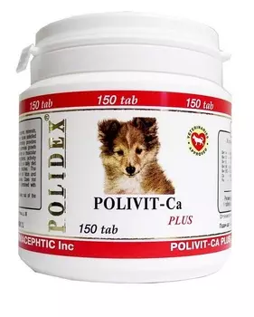 Polidex Polivit-ca Plus – Полидекс Поливит-Кальций Плюс витаминно-минеральный комплекс с кальцием для щенков, беременных и лактирующих сук (150 таблеток)
