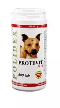 Polidex Protevit Plus – Полидекс Протевит Плюс витаминно-минеральный комплекс для собак для роста мышечной массы и повышения выносливости (150 таблеток)