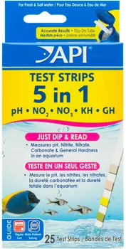 Полоски для экспресс тестов аквариумной воды Api 5 in 1 Aquarium Test Strips 25 шт (1 шт)