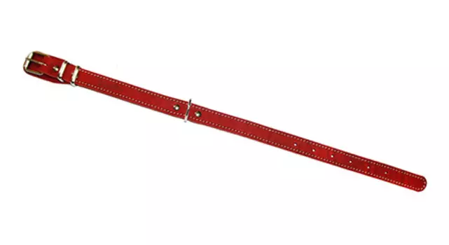 Ошейник для собак кожаный красный 32 - 44 см x 20 мм Аркон (1 шт)